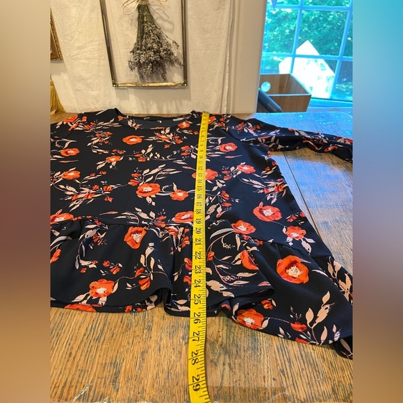 💙 GIBSON Floral Blouse L – Navy/Red - Picture 7 of 7